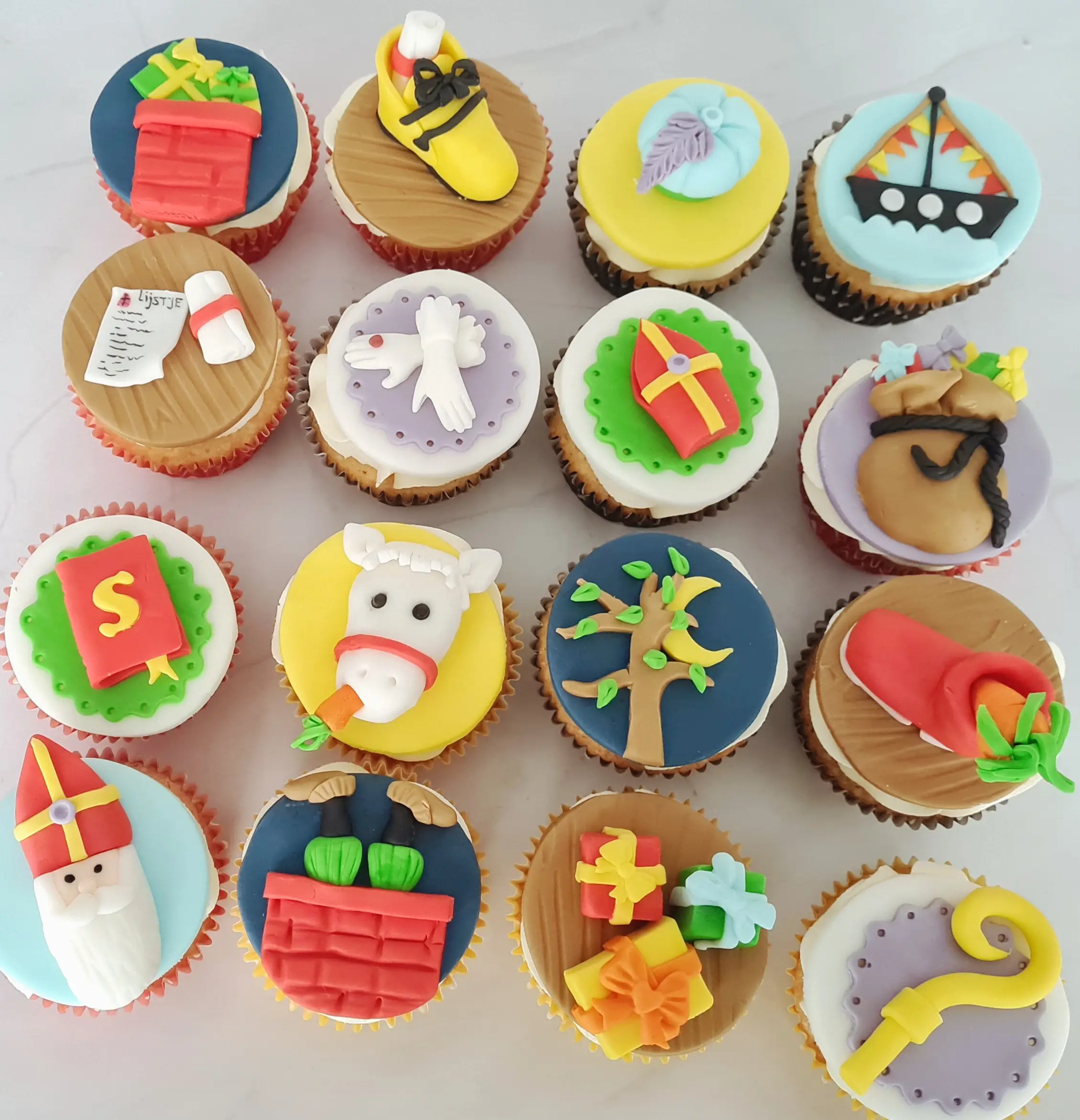 Sinterklaas traktatie cupcakes