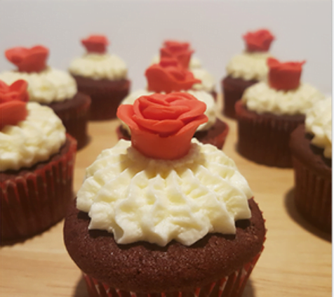 Red velvet/roomkaas cupcakes